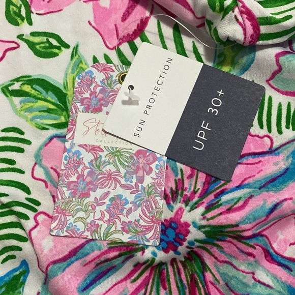 Stella Parker Long Sleeve Rash guard UPF 30 Floral Pull Over Swim Shirt Size XL - Picture 13 of 14